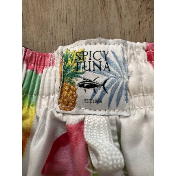 Spicy Tuna Mens Swim Trunks Size Small Popsicles Watermelon Tropical Shorts - Picture 6 of 12